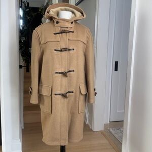 Vintage Gloverall Original Camel Wool Duffle Hooded Toggle Coat US 18 L/XL